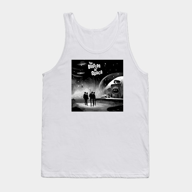 The Beatles in Space Parody Album Cover Tank Top by offsetvinylfilm